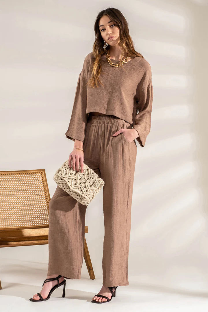 New Colors- Ally Wide Leg Pant