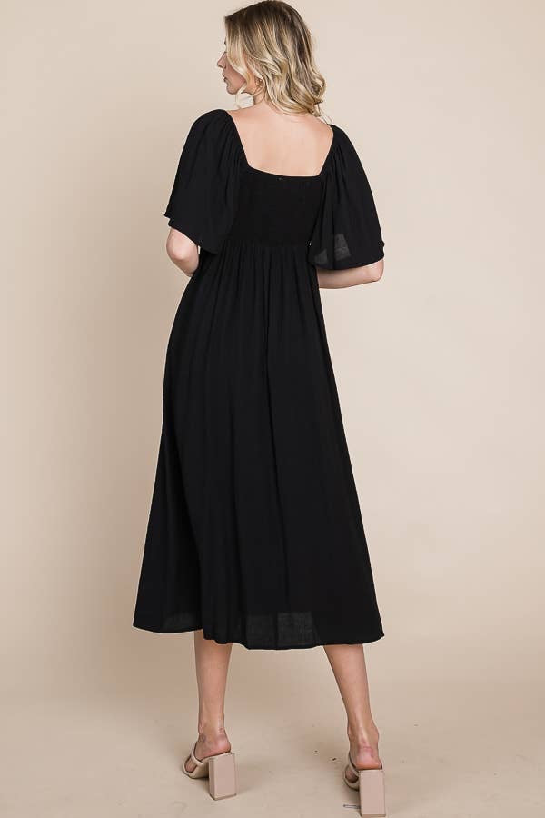 Bow Front Maxi Dress - Multiple Colors