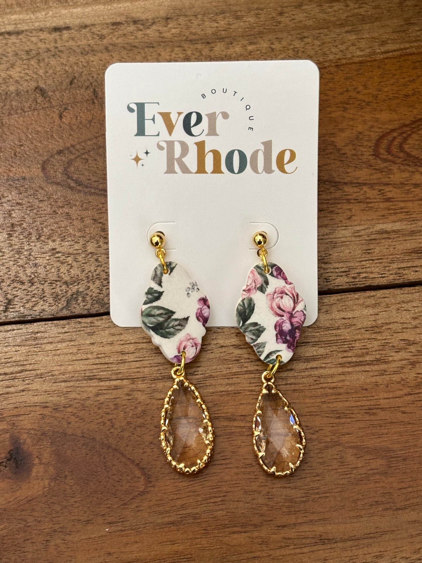 Floral Clay Earrings