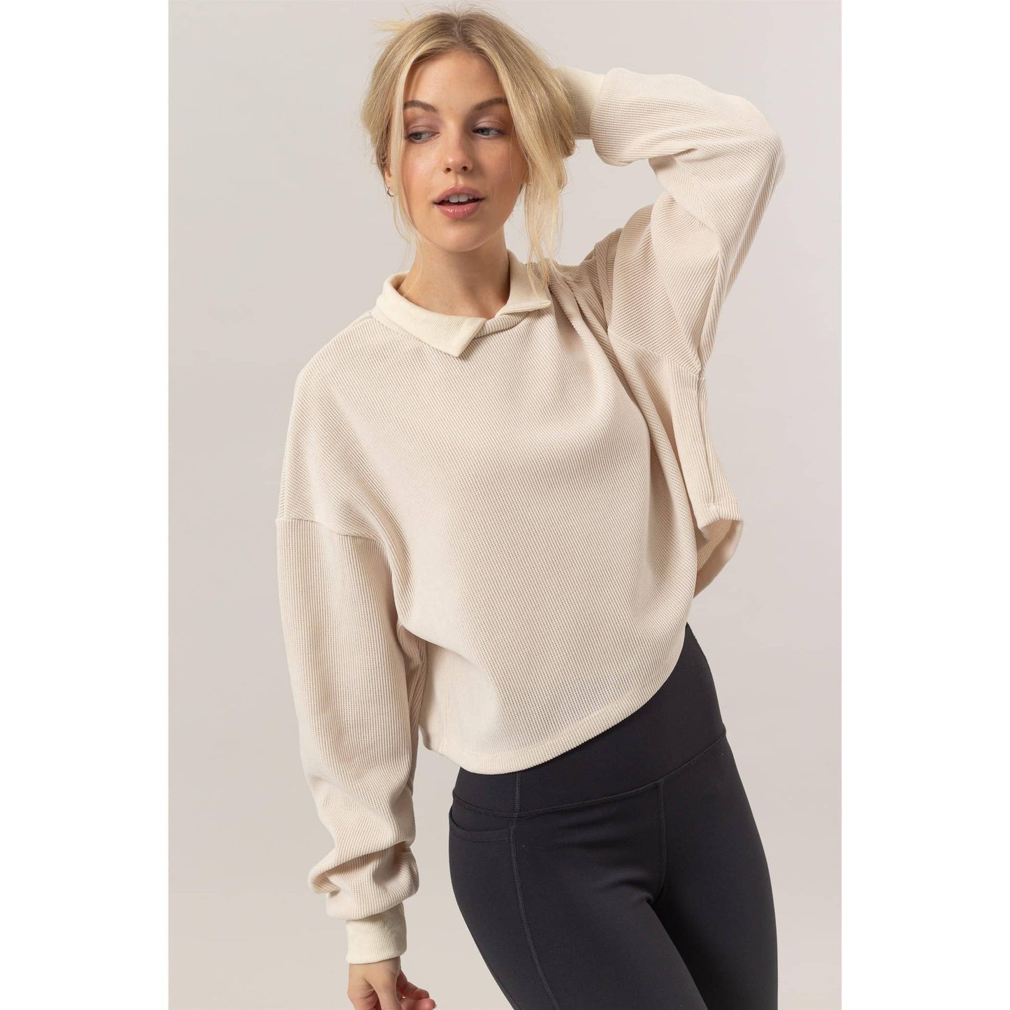 Hadley Collared Rib Knit Top