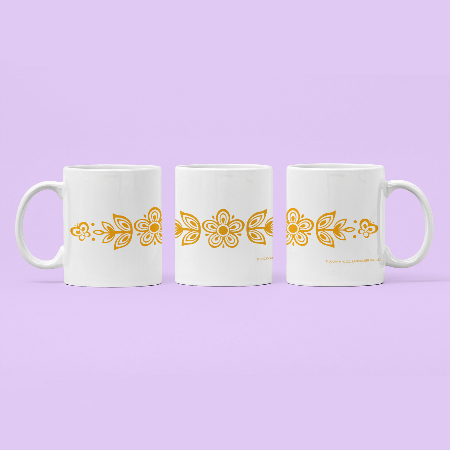 Butterfly Gold Pyrex Inspired 11oz Mug