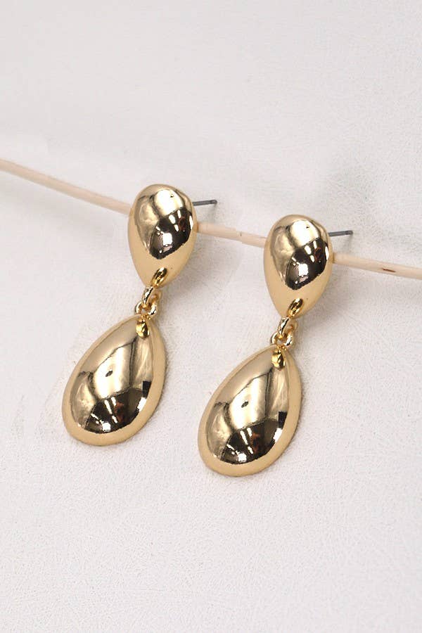 High Polish Double Teardrop Earrings