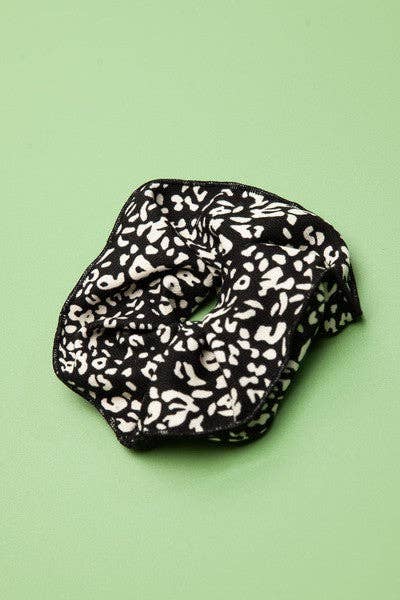 Corduroy Leopard Scrunchie - Multiple Colors