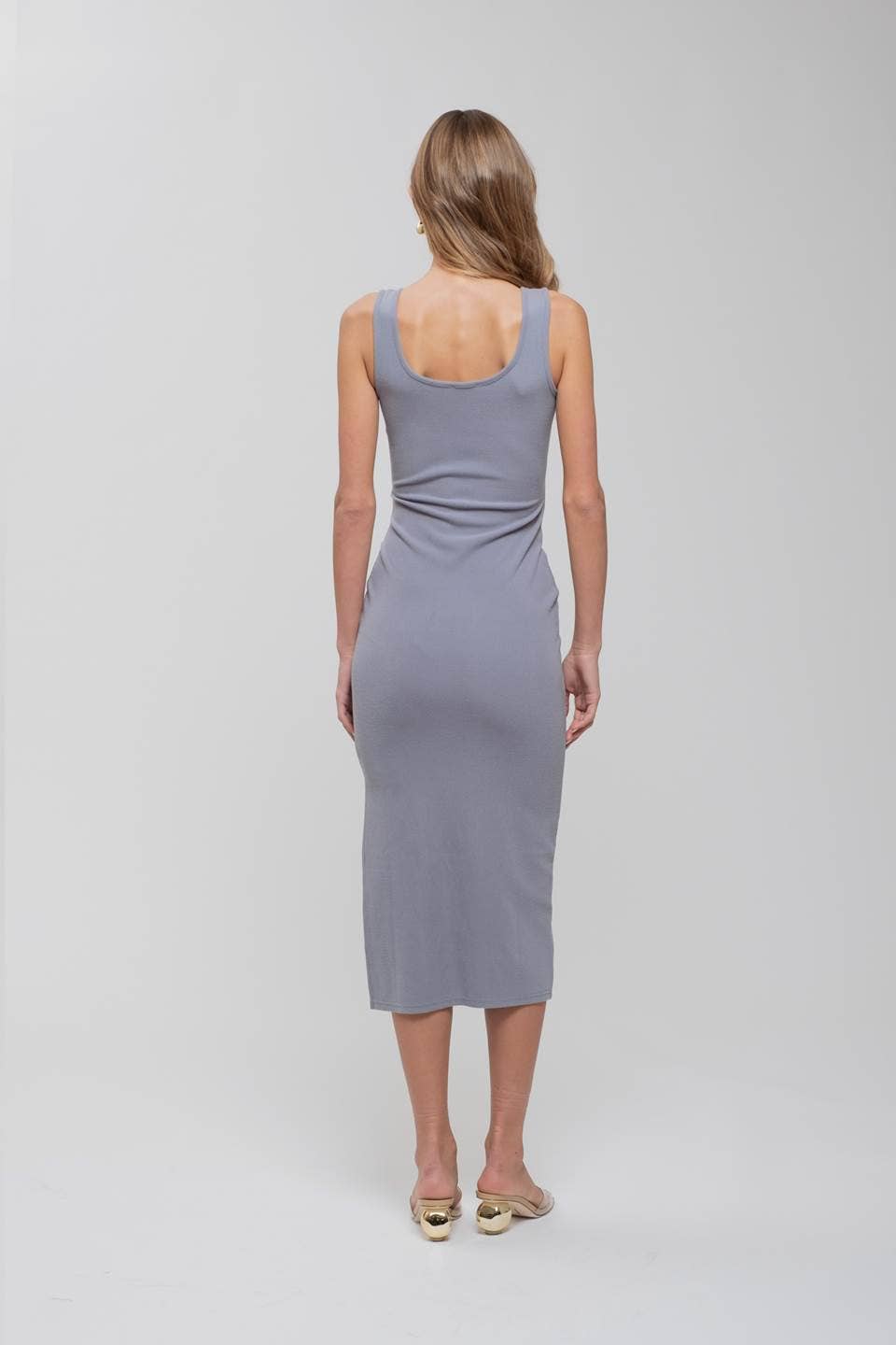 Jacqueline Front Tie Midi Dress- New Color