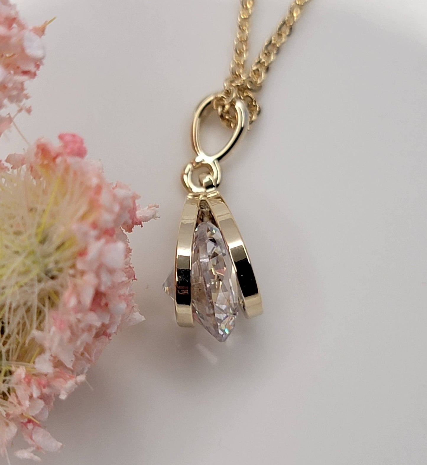 CZ Diamond Cut Necklace