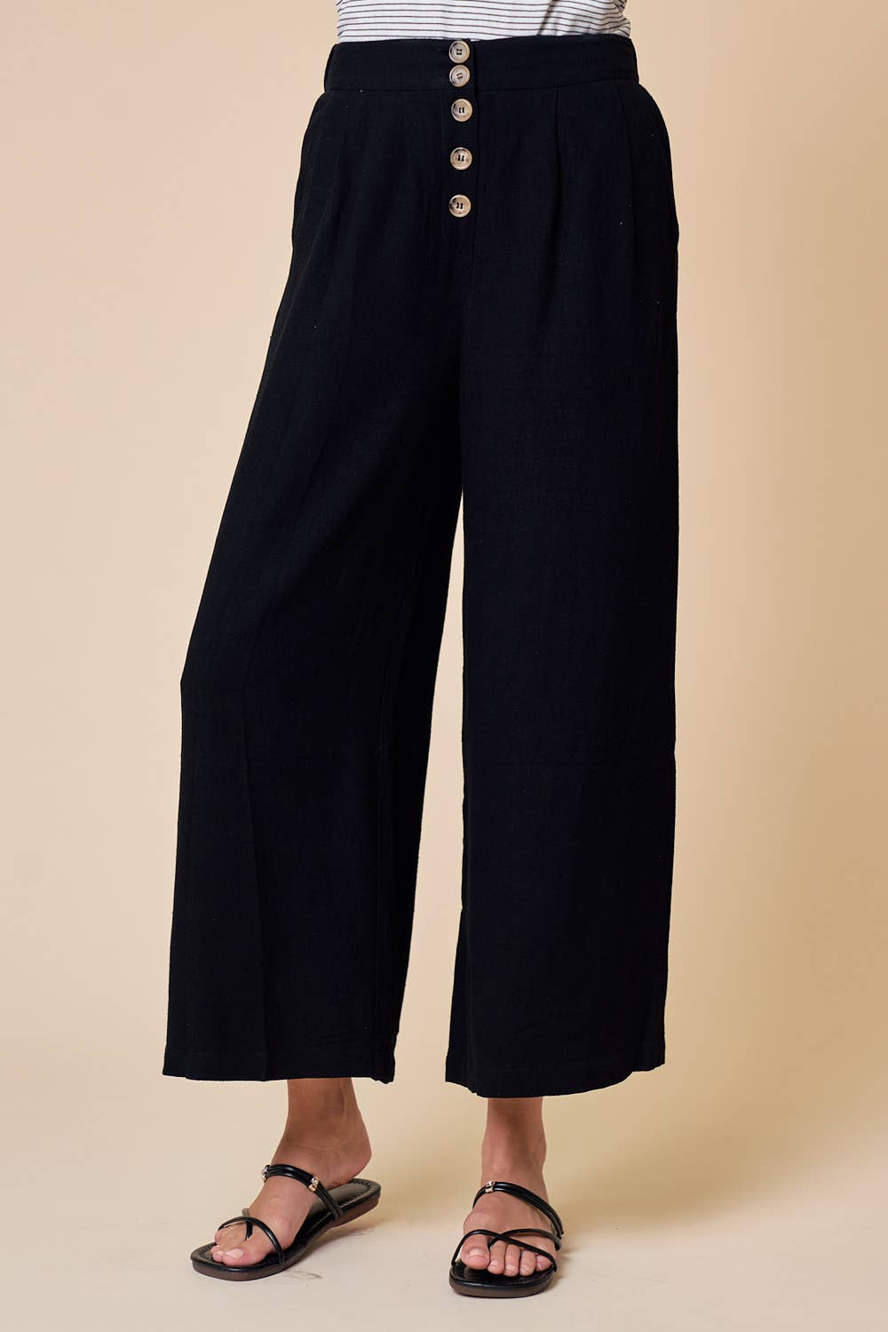 Lucia Linen Wide Leg Culotte