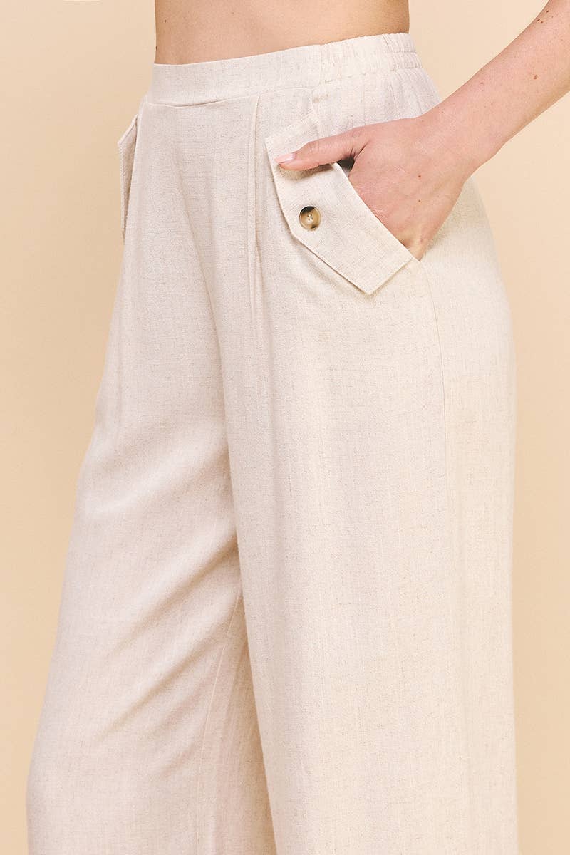 Val Linen Pants with Pockets