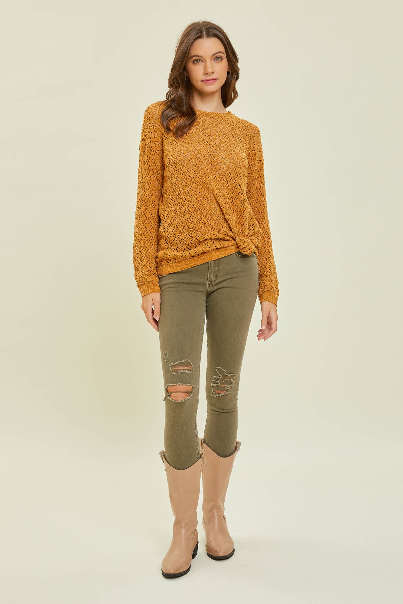 Curvy Chenille Sweater - Multiple Colors