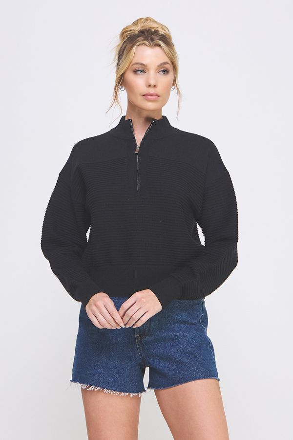 Caden Half Zip Sweater - Multiple Colors