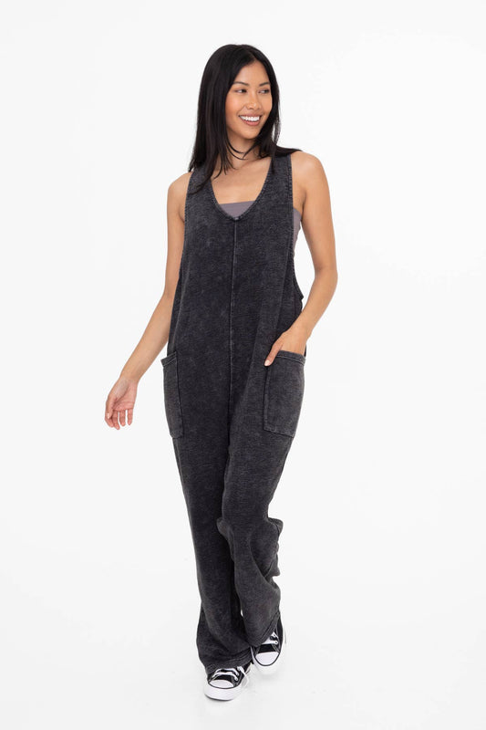 Darlene Mineral-Washed Lounge Jumpsuit - Multiple Colors