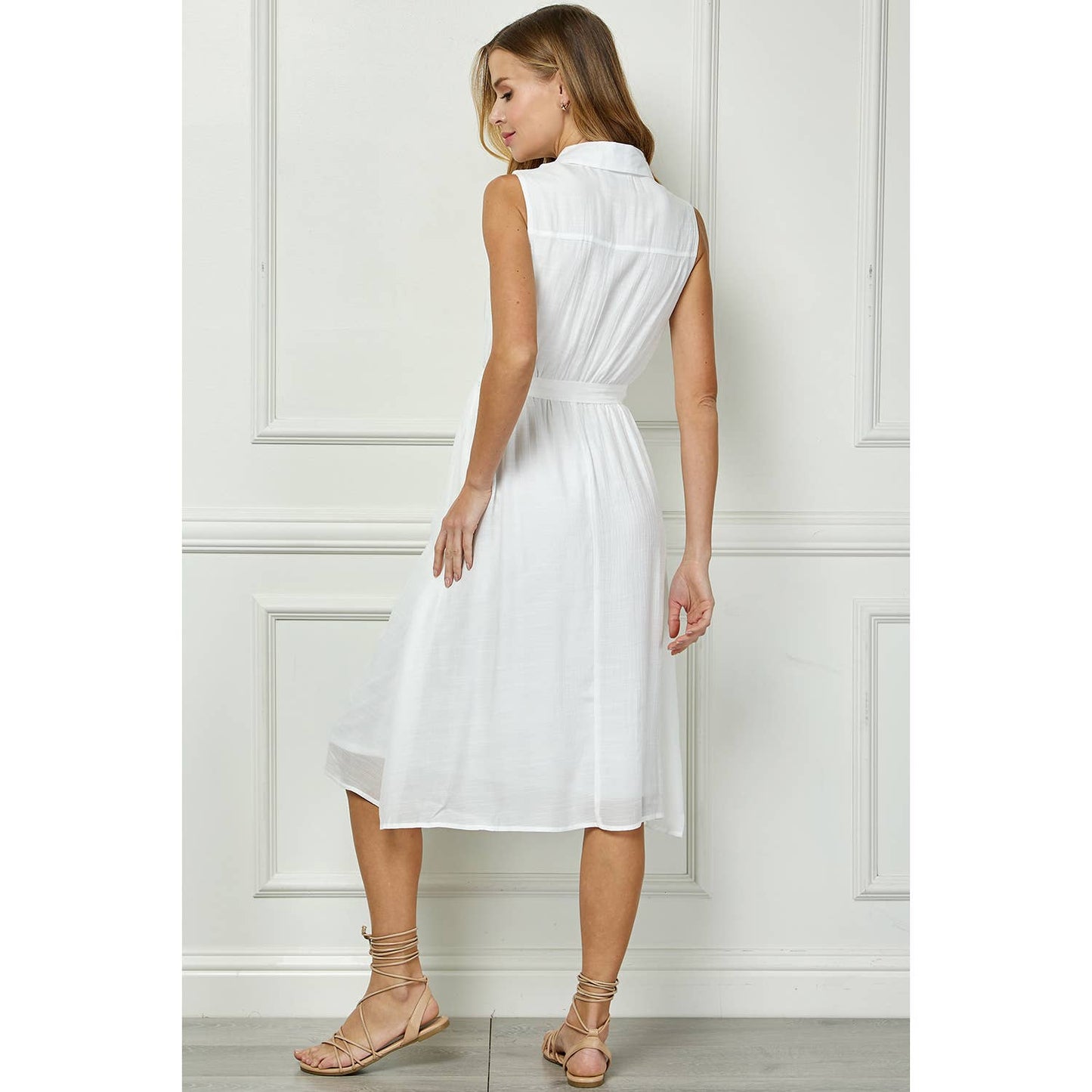 Tailored Shirt Dress S-XL - Multiple Colors