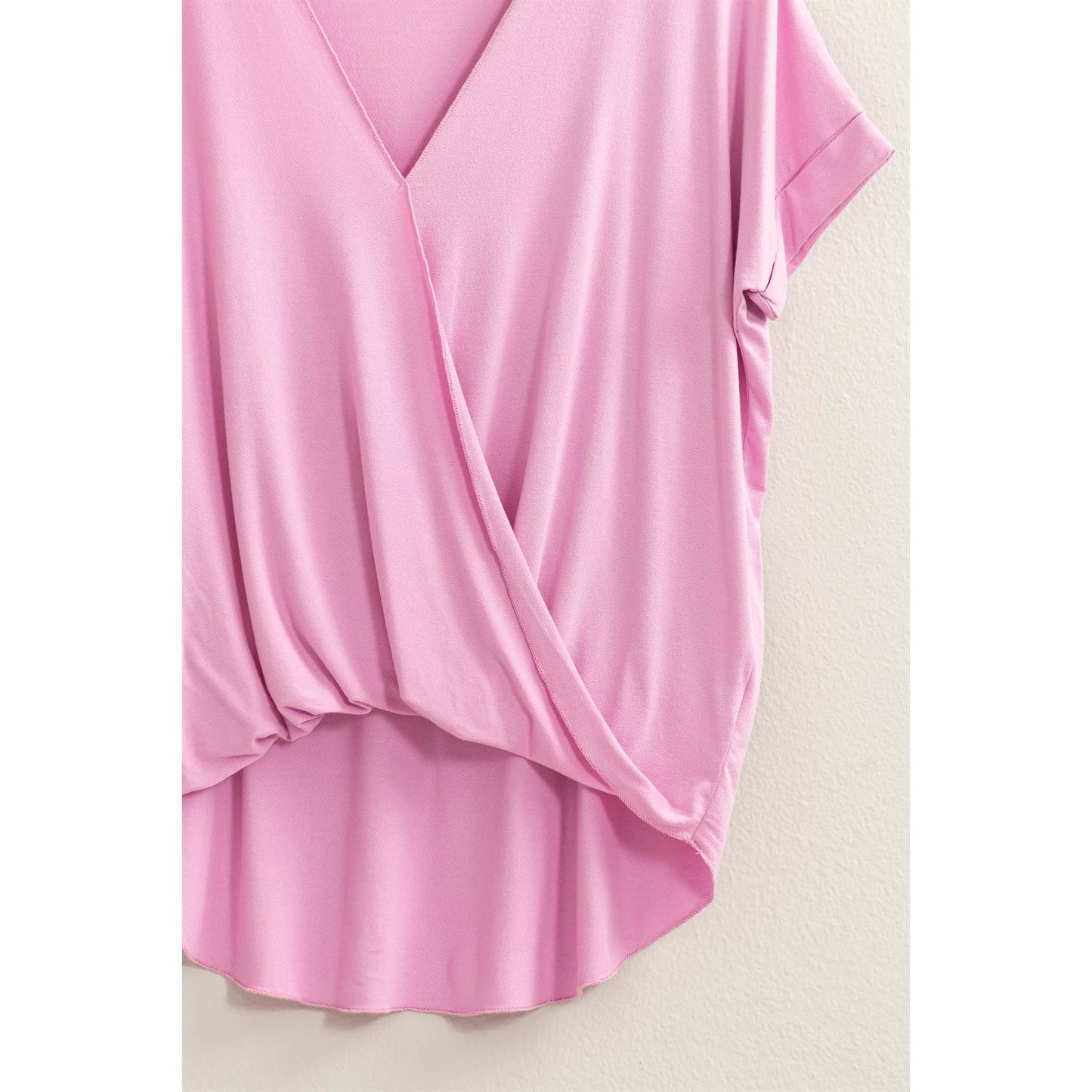 Short Sleeve Surplice Top