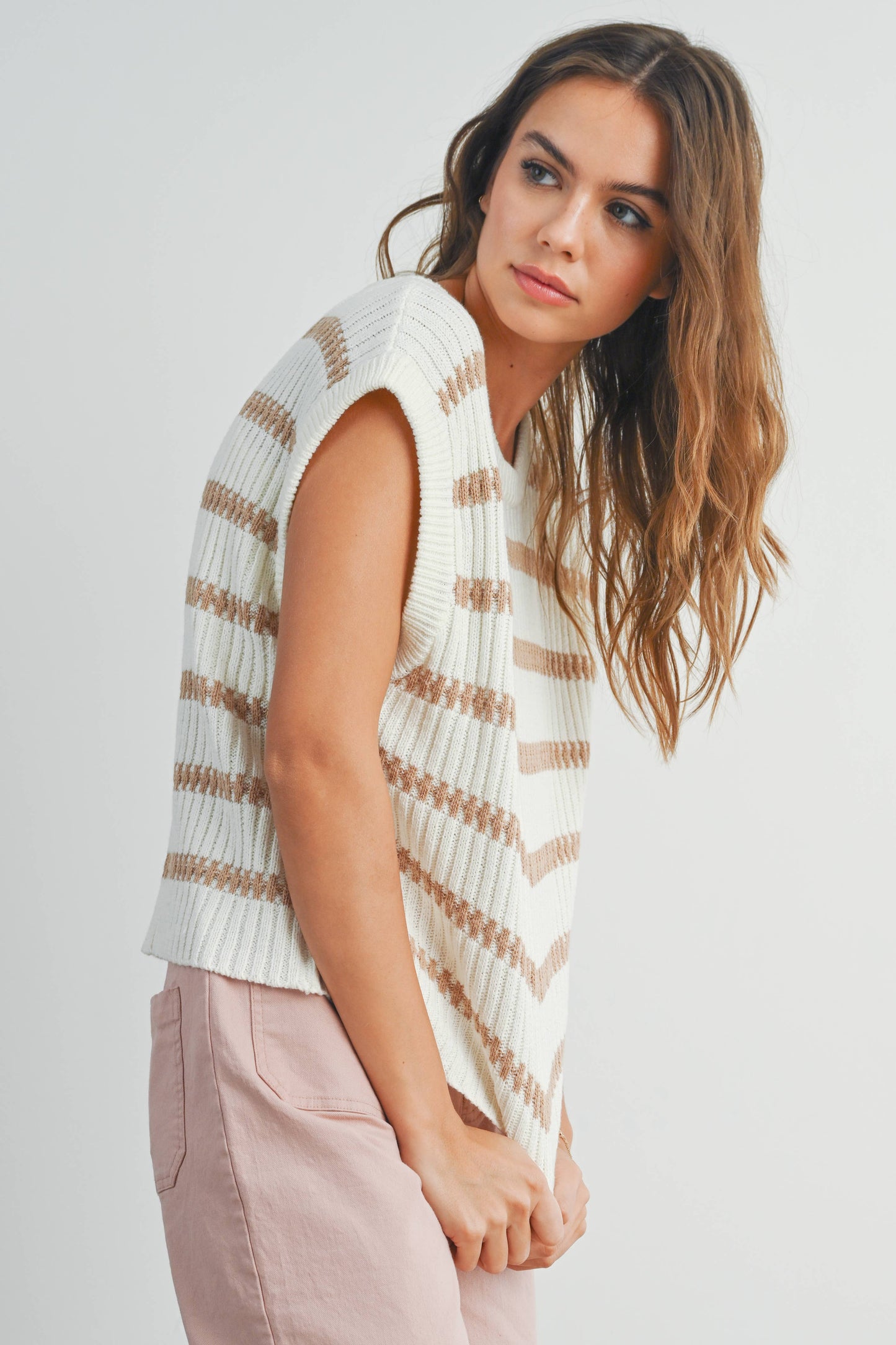 Brooke Crew Neck Striped Sweater