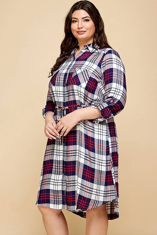 Hazel Plaid Button Down Sizes 14-22