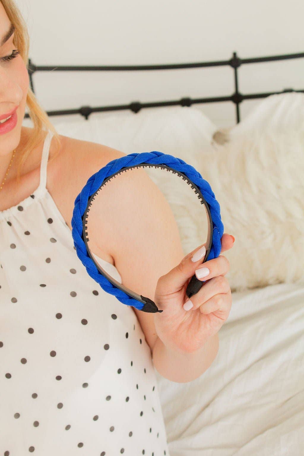 Blue Braided Headband