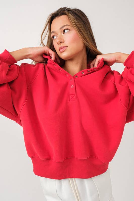 Red Balloon Sleeve Pullover