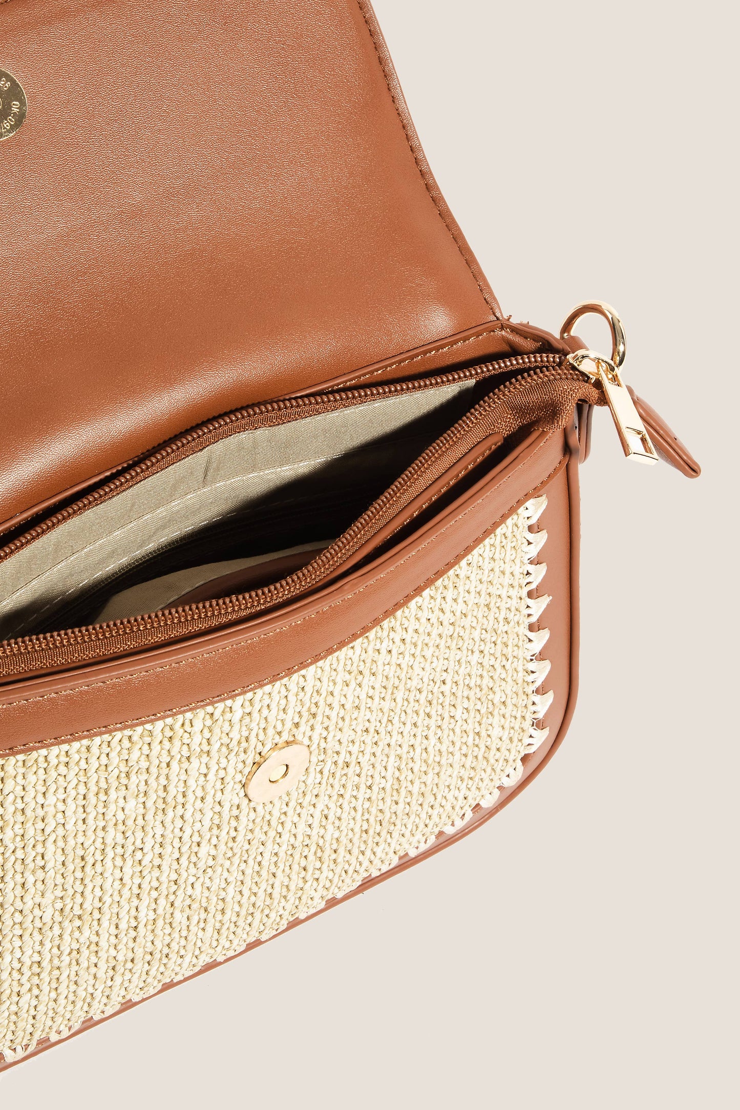 Braided Faux Leather Crossbody Bag