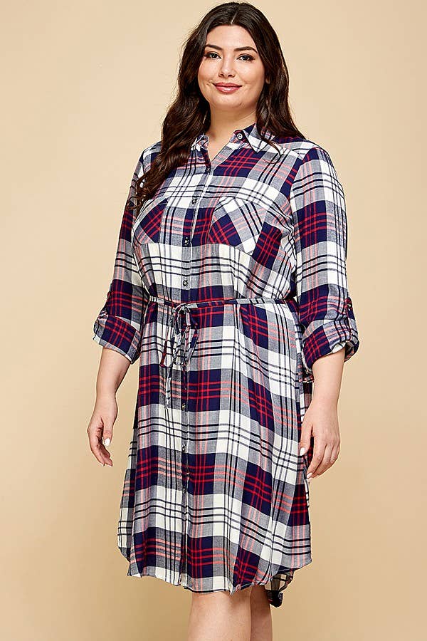 Hazel Plaid Button Down Sizes 14-22