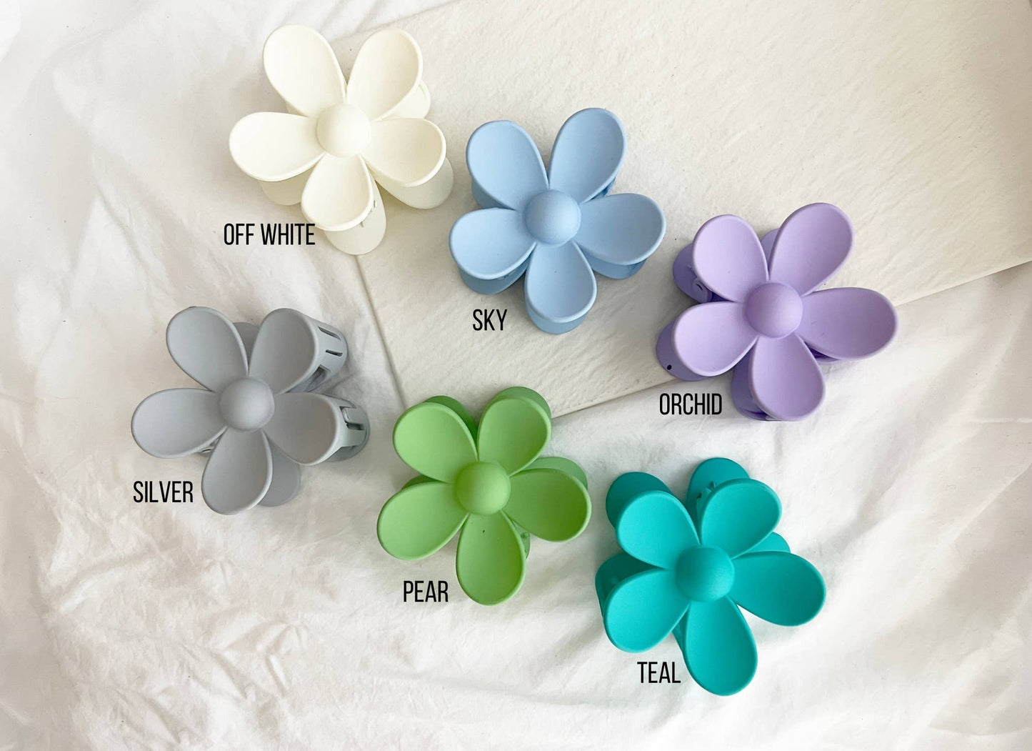 Flower Hair Clips - Multiple Colors