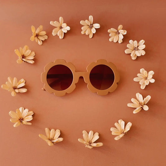 Kids Flower Sunglasses | Cognac