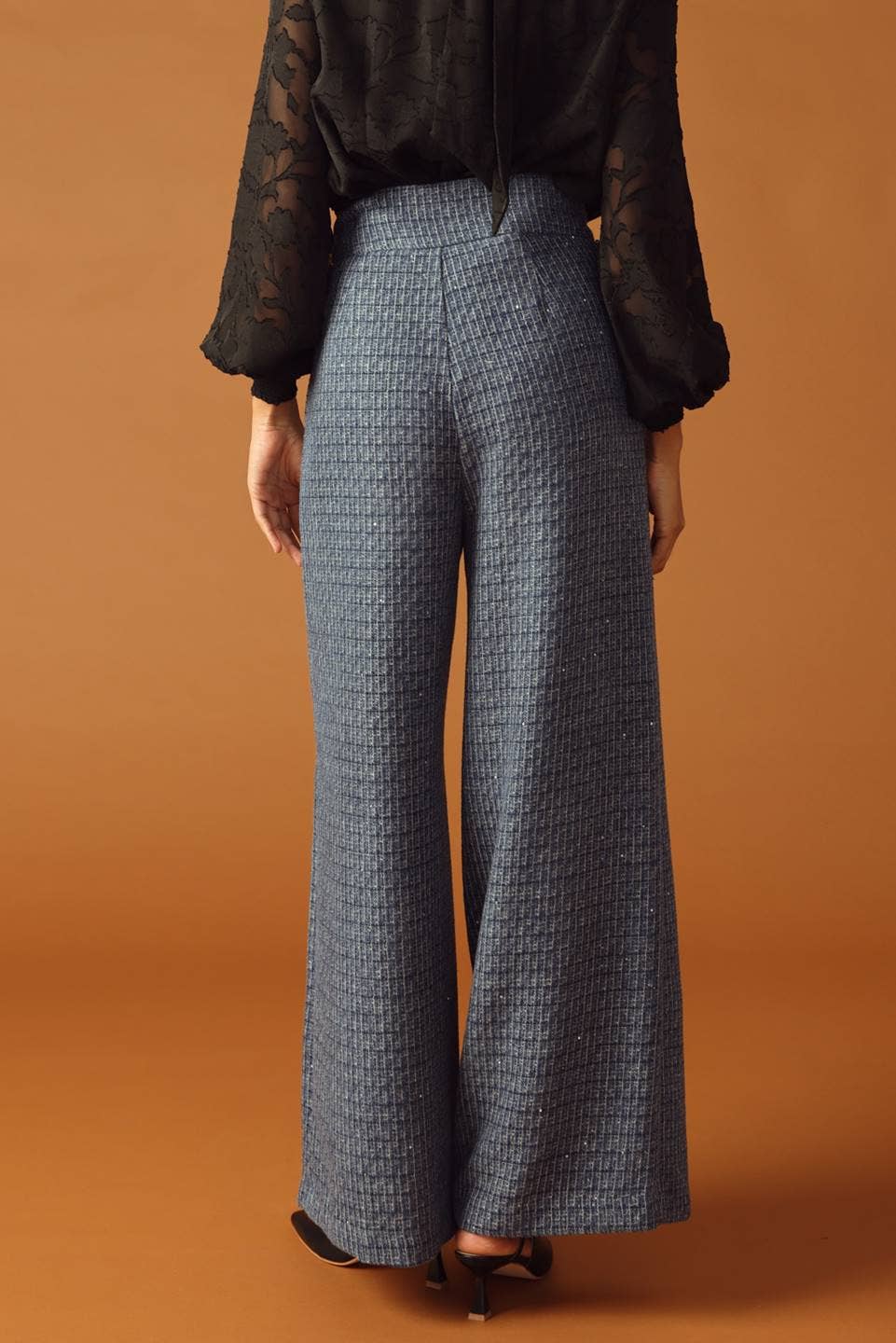 Sophie Tweed Pants w/Pearl Buttons