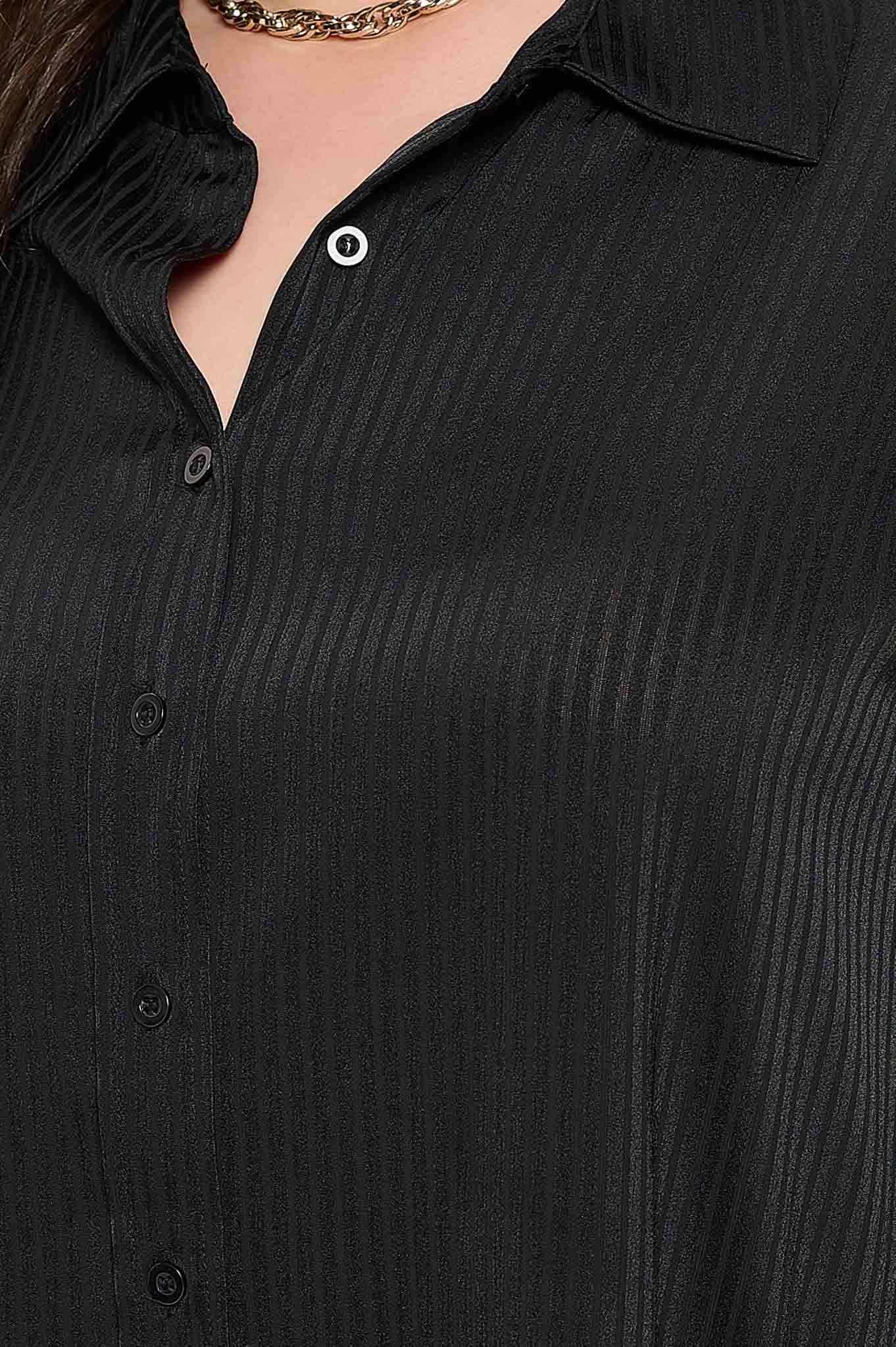 Curvy Esme Pinstripe Button Down - Multiple Colors