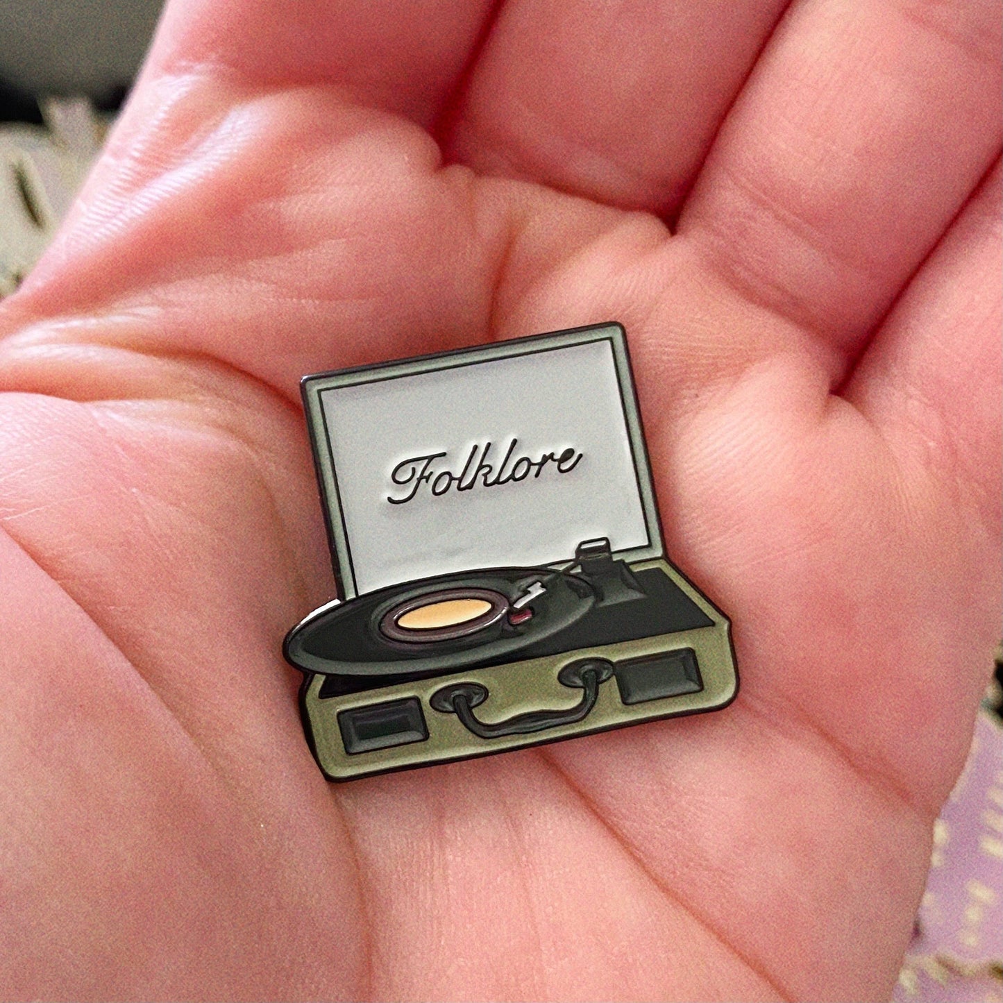 Taylor Swift Folklore Record Player Enamel Pin