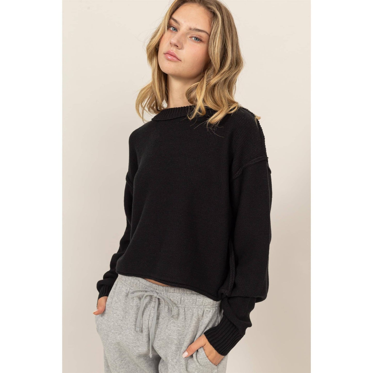 Mattie Cropped Oversized Sweater