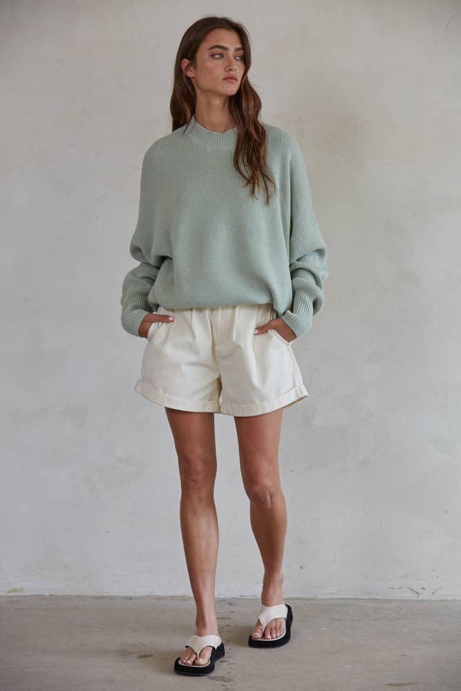 Pistachio Chunky Oversized Sweater