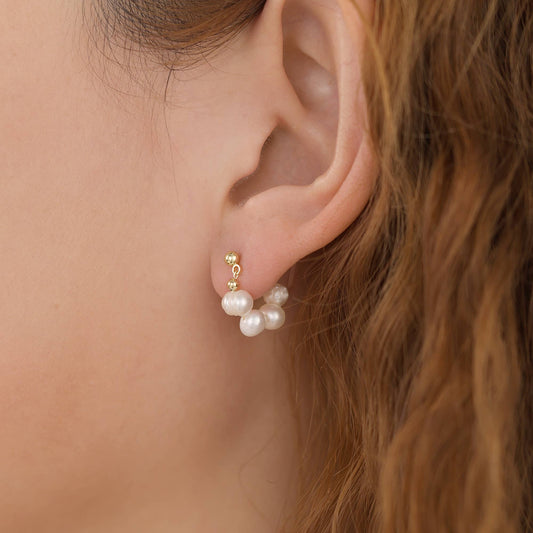 Pearl Hoop Earrings