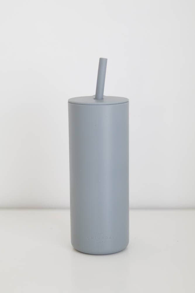 Minimalist Silicone Straw Cup - Multiple Colors