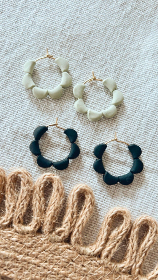 Scalloped Hoops - Multiple Colors