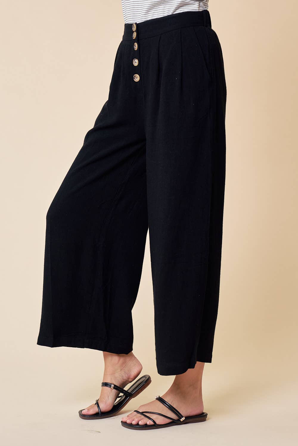 Lucia Linen Wide Leg Culotte