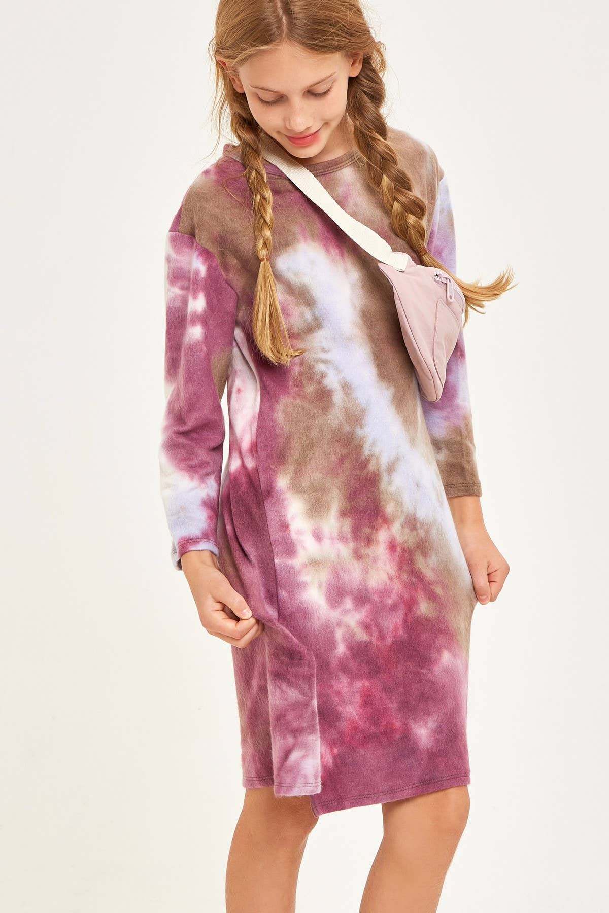 Girl's Tie Dye Print Dress