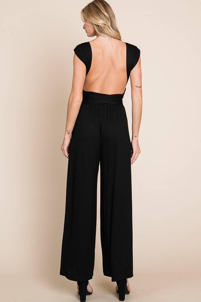 Black Multiway Soft Knit Jumpsuit