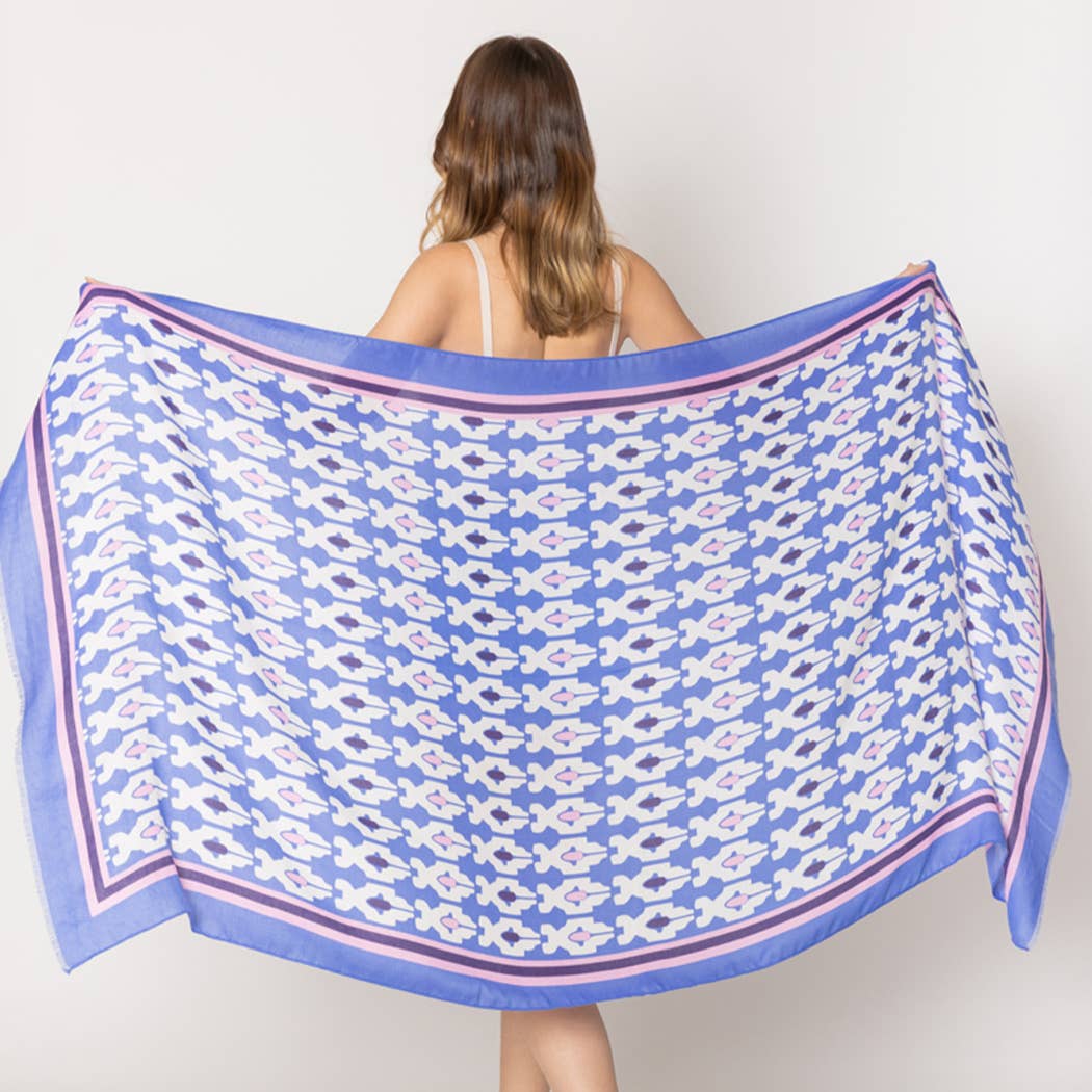 Summer Tile Print Scarf/Wrap - Multiple Colors