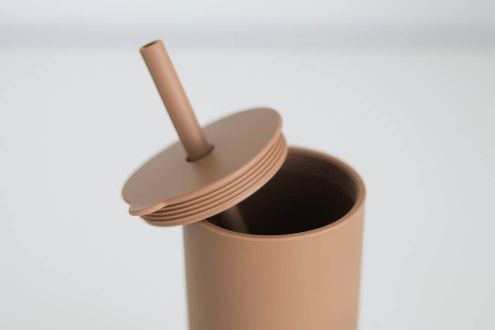 Minimalist Silicone Straw Cup - Multiple Colors