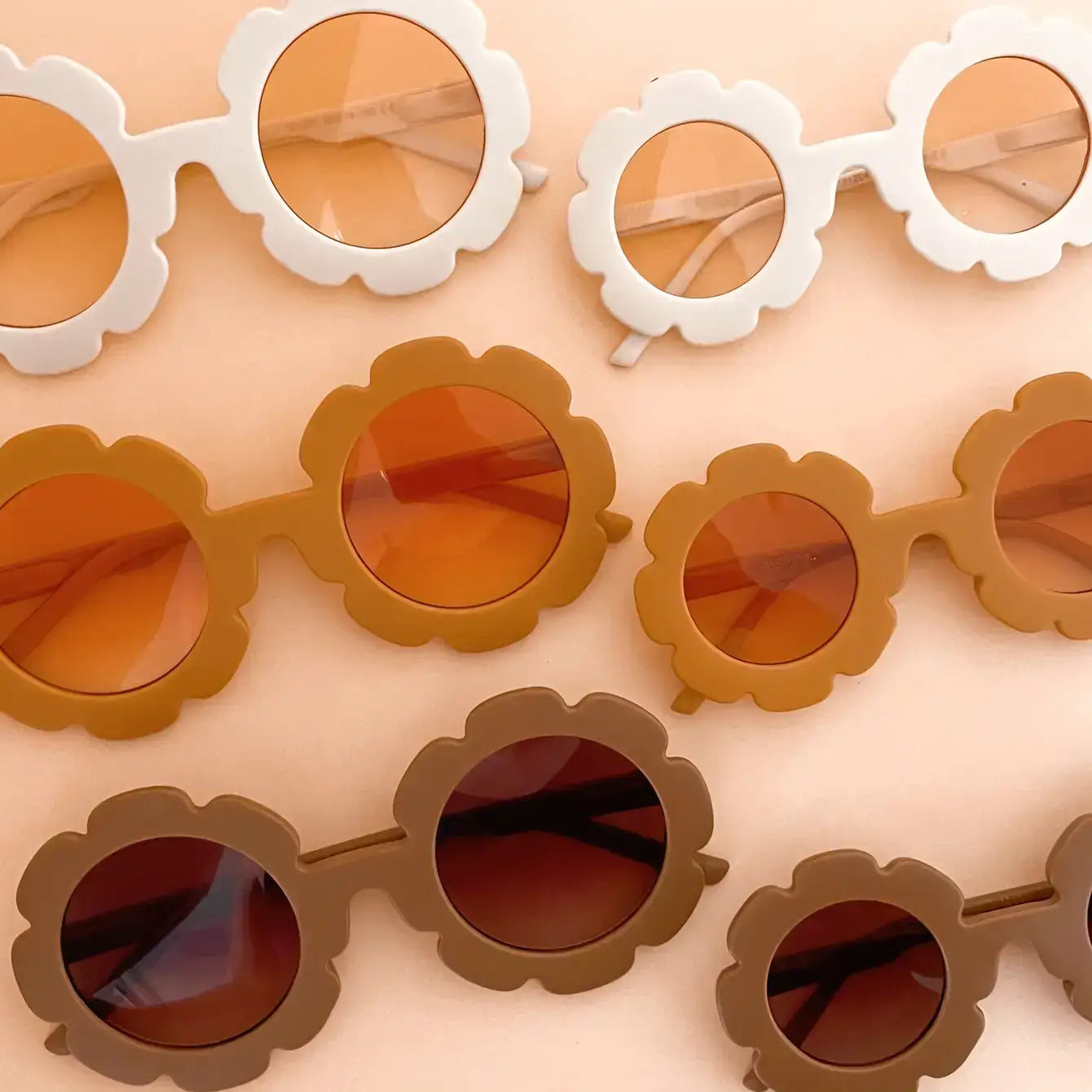 Kids Flower Sunglasses | Cognac