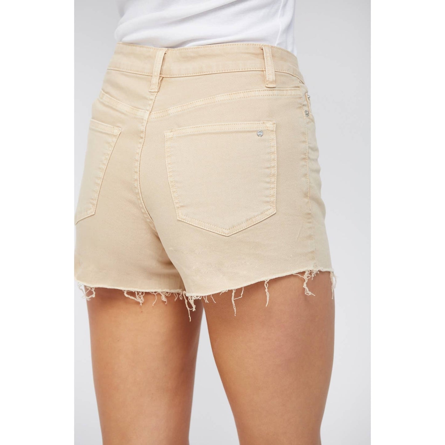 Beige High Rise Vintage Shorts