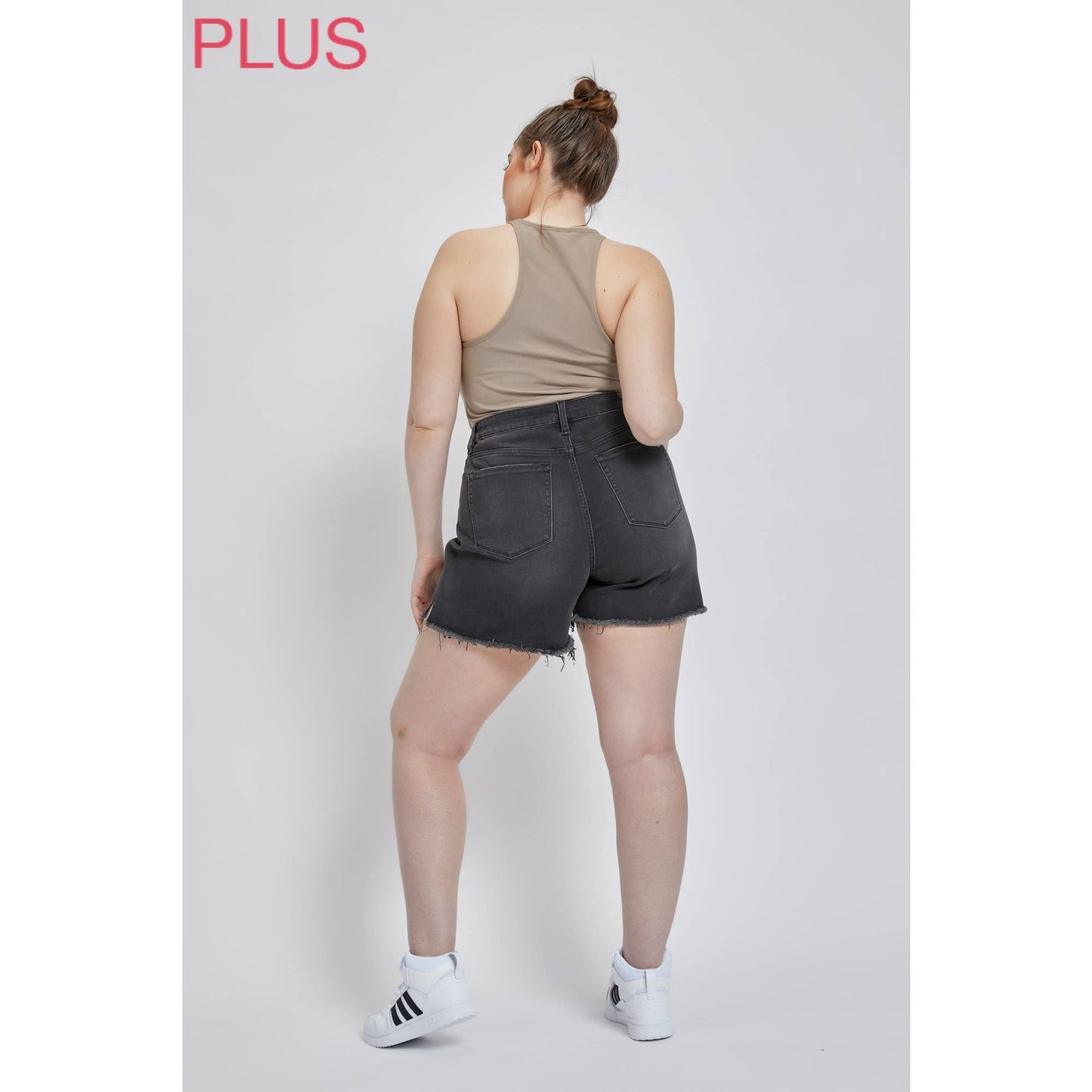 Curvy High Rise Cross Over Shorts XL-3X