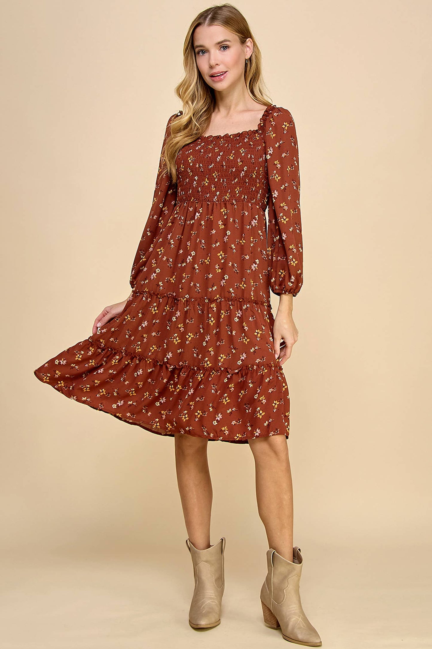 Maxwell Floral Dress S-XL - Multiple Colors