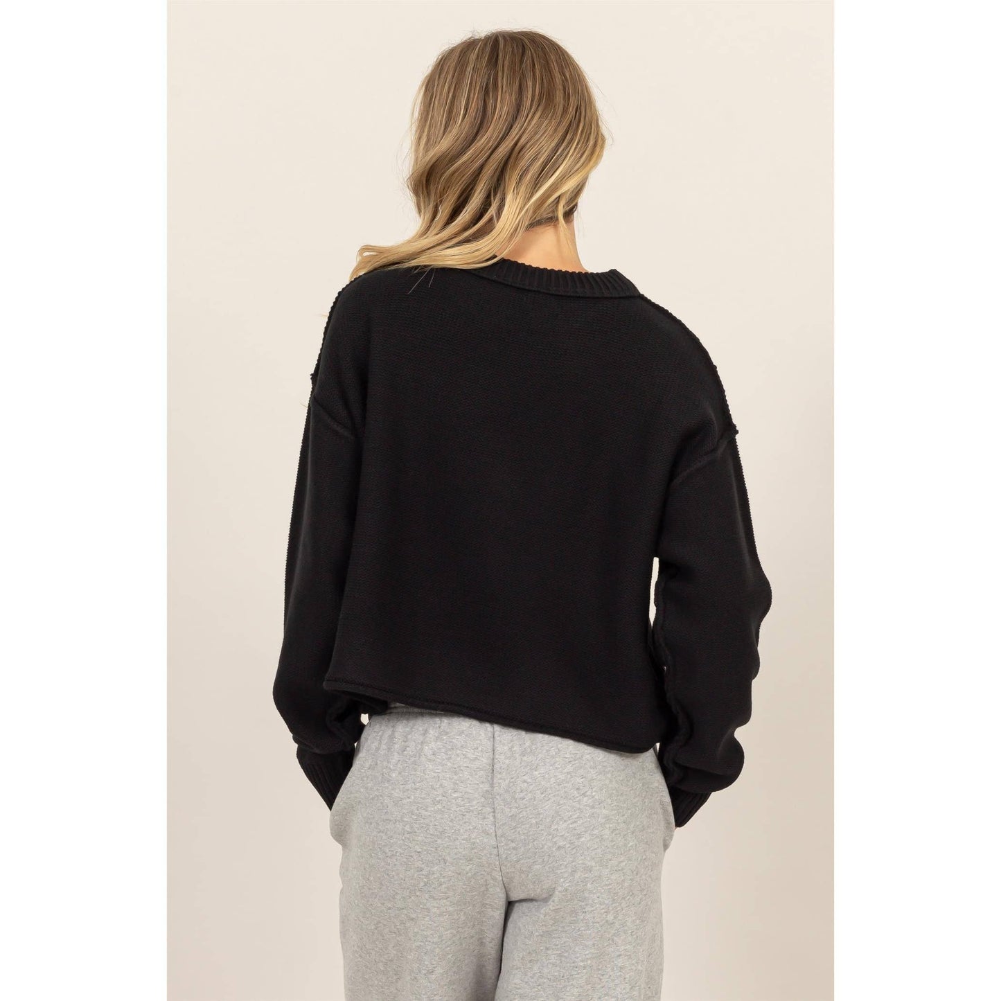 Mattie Cropped Oversized Sweater