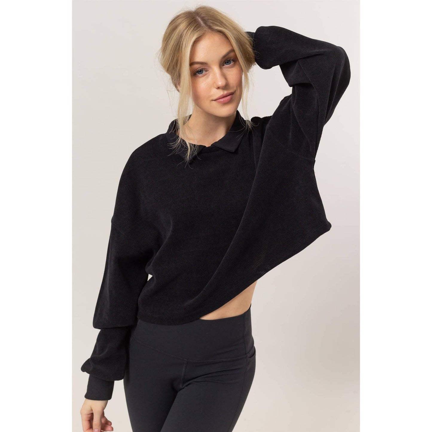 Hadley Collared Rib Knit Top