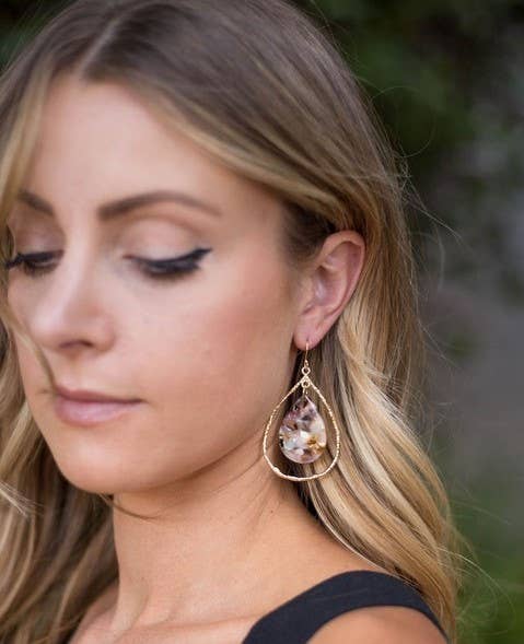 Multi-Color Teardrop Chandelier Earrings