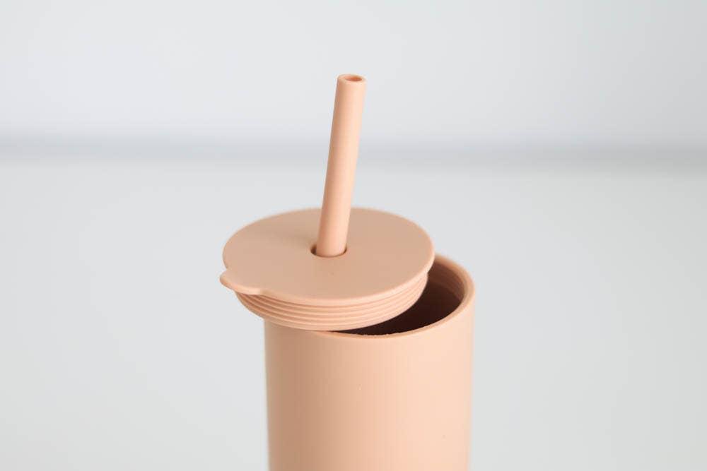 Minimalist Silicone Straw Cup - Multiple Colors