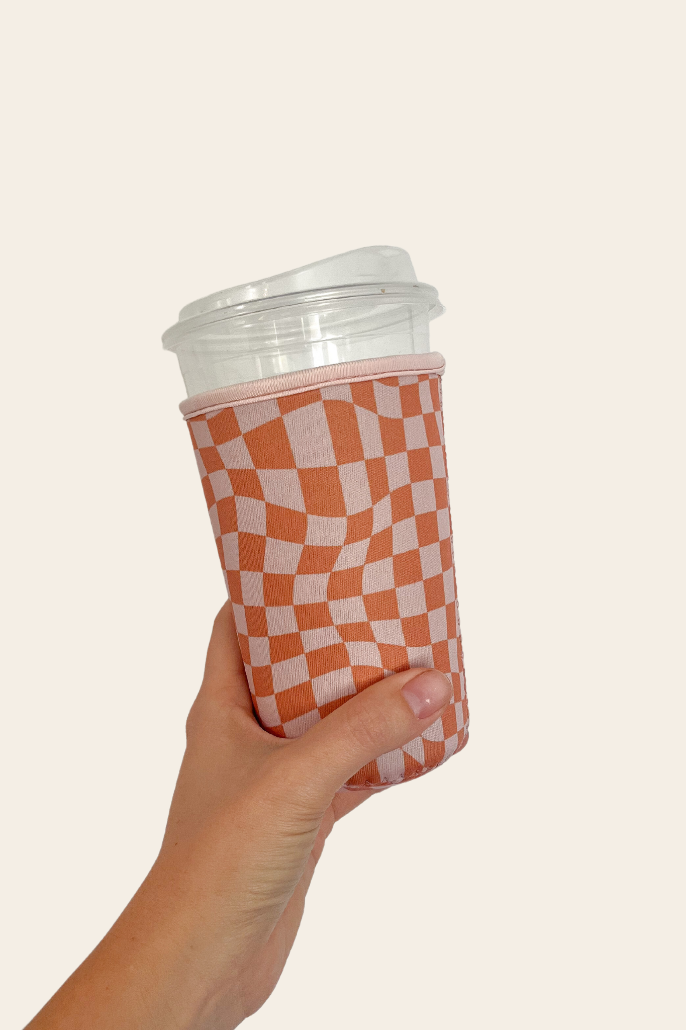 Boho Checkered Iced Coffee Sleeve