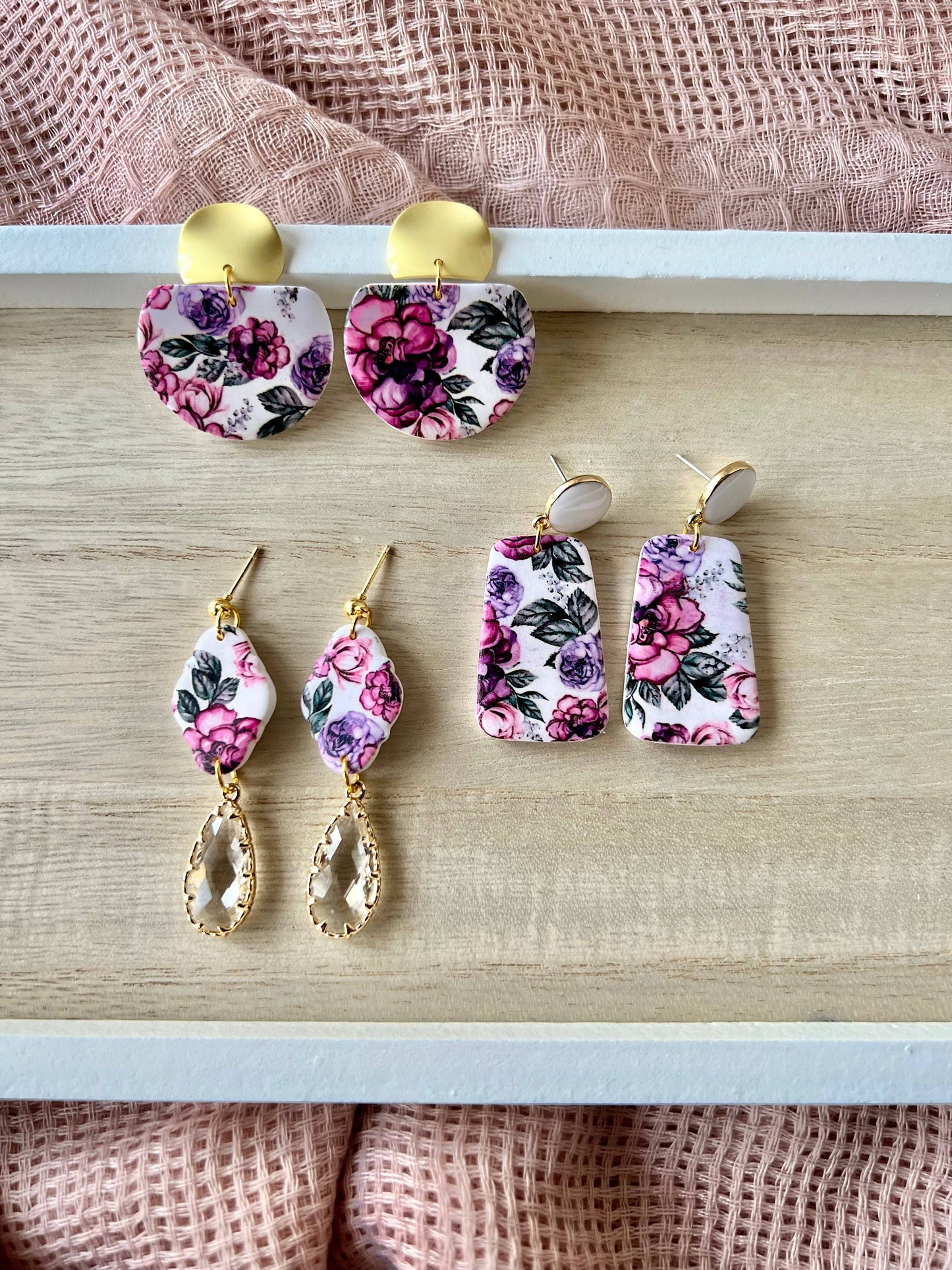 Floral Clay Earrings