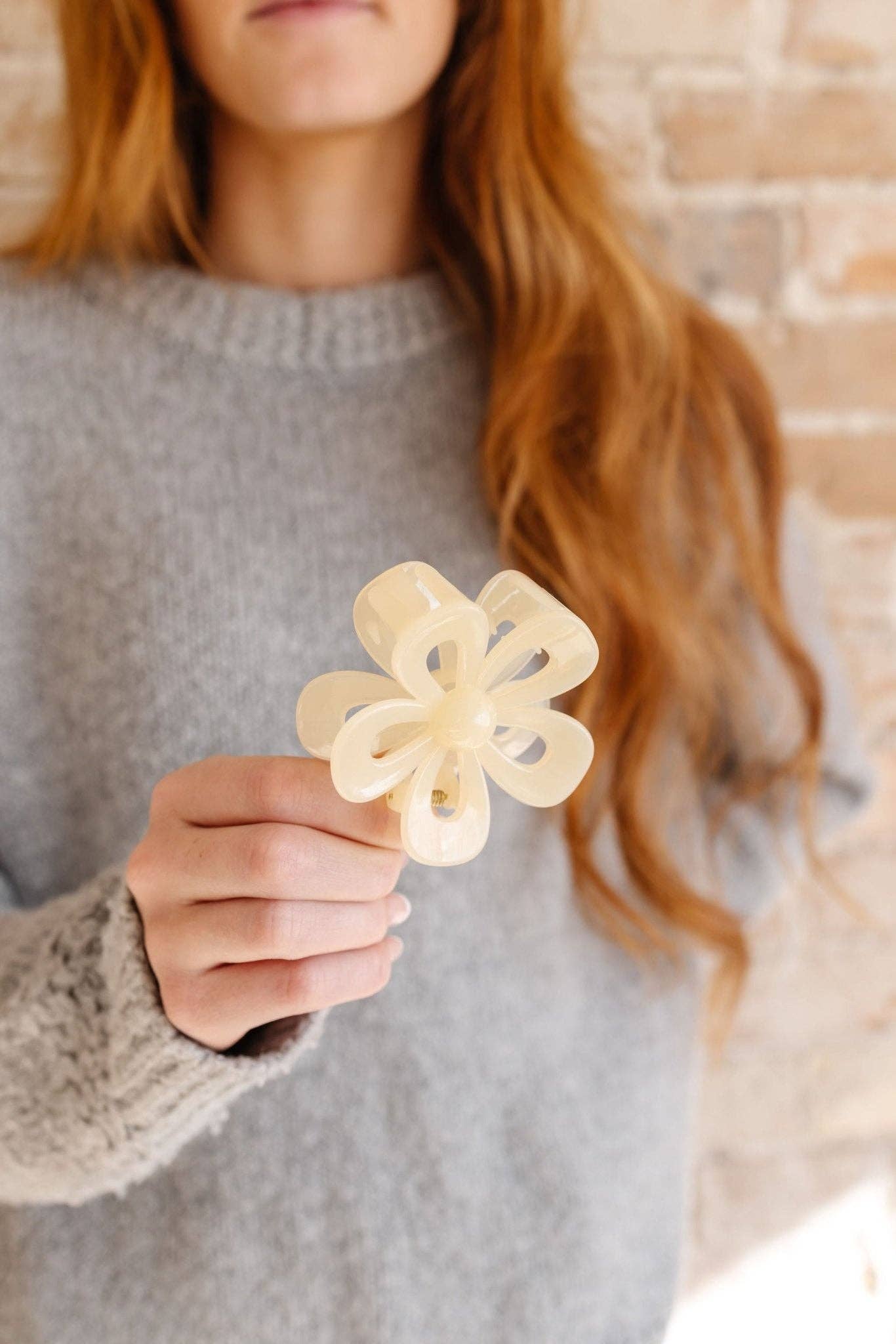 Cutout Flower Claw Clip