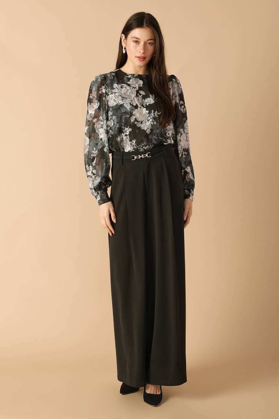 Davinee Wide Leg Pant w/Belt