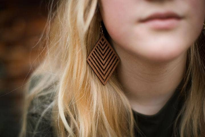Cobi Geometric Wooden Earrings - Multiple Colors